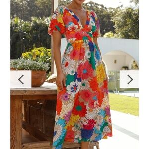 Floral V-Neck Maxi Dress